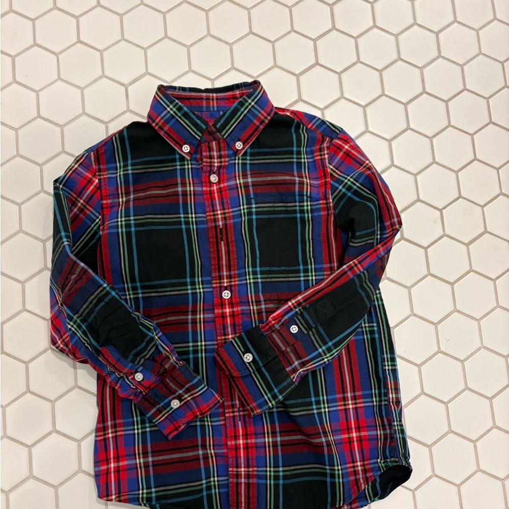 Crew Cuts Plaid Button-Up Shirt